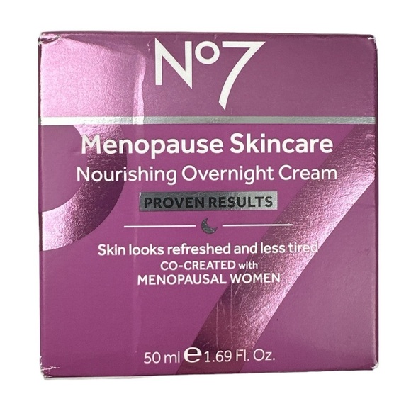 NIB No7 Menopause Skincare Nourishing Overnight Cream - Picture 1 of 8